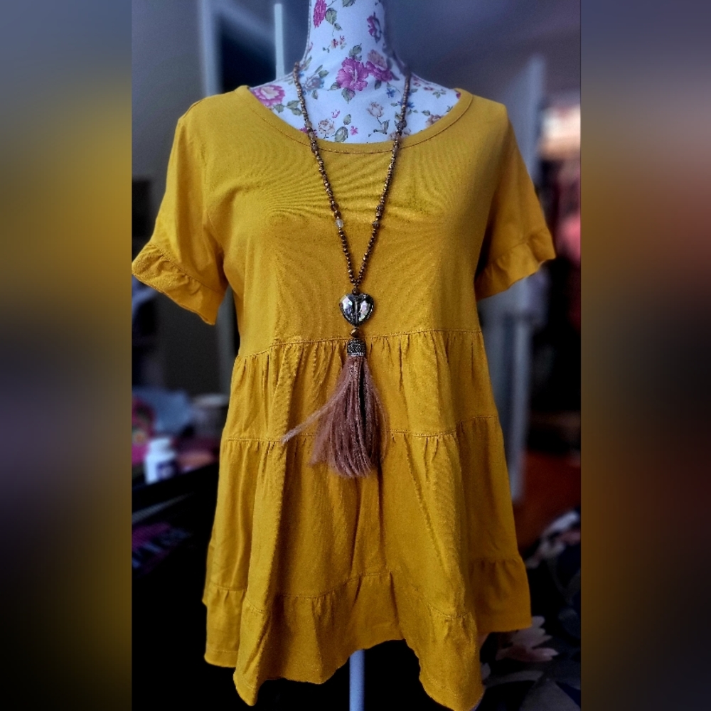 Baby Doll Top With Necklace Set